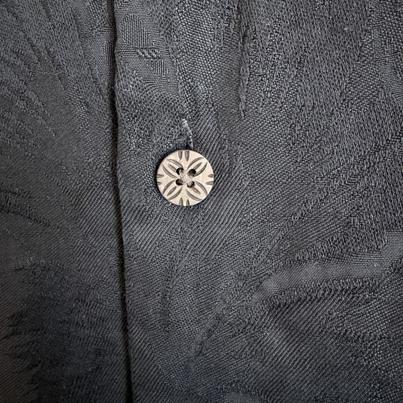 Tommy Bahama Button Down Camp Shirt Hawaiian Tropical Party Black Men's XL - Picture 6 of 10